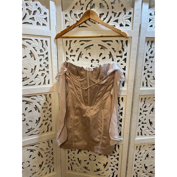 House of CB Isra Crystal Satin Corset Mini Dress Size XS Extra Small Plus Cup - Picture 5 of 10